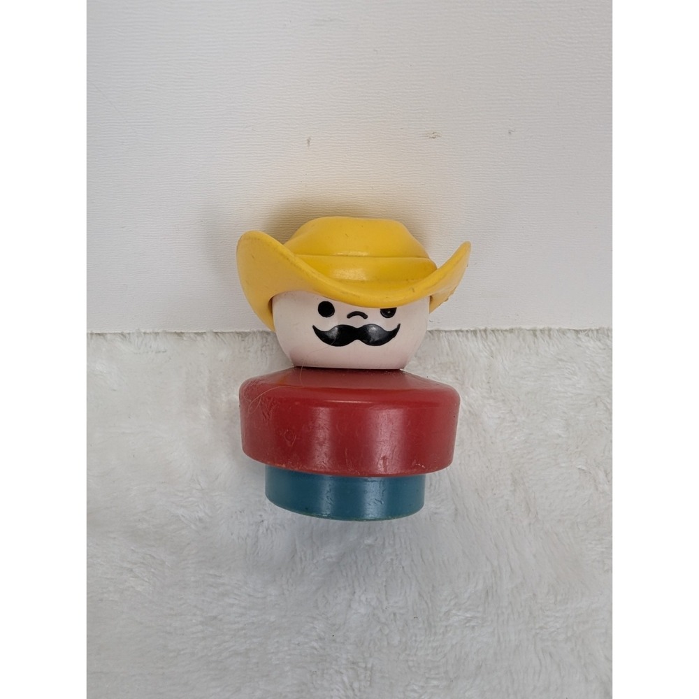 Fisher Price Chunky Little People Cowboy 1990 Replacement Toy Figure